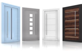 Türen aus Kunststoff und Aluminium